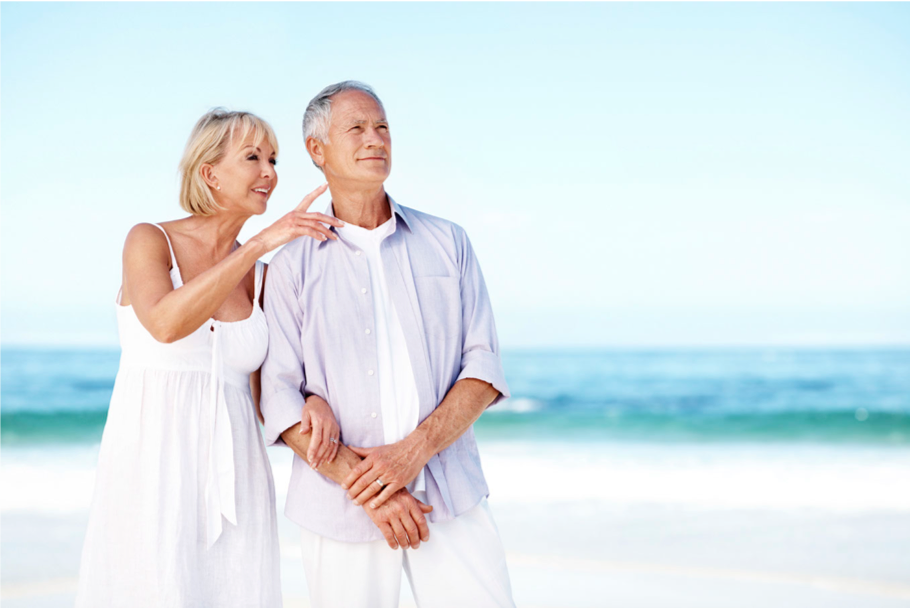 Older Couple on Beach