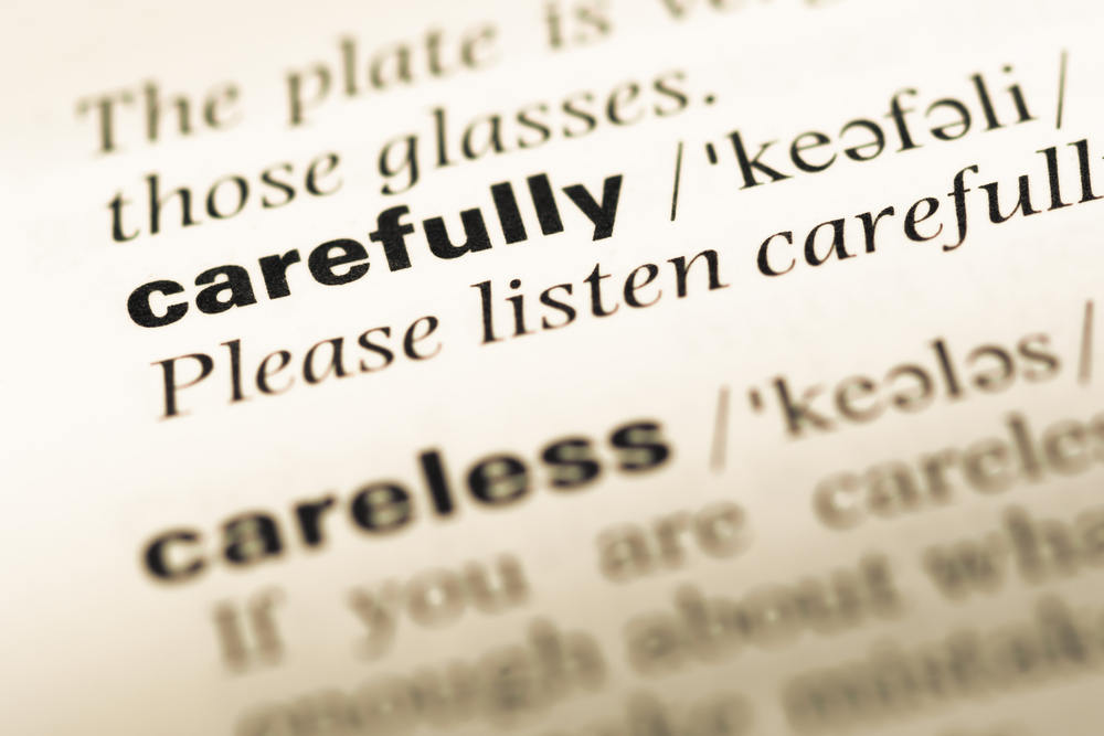 Carefully
