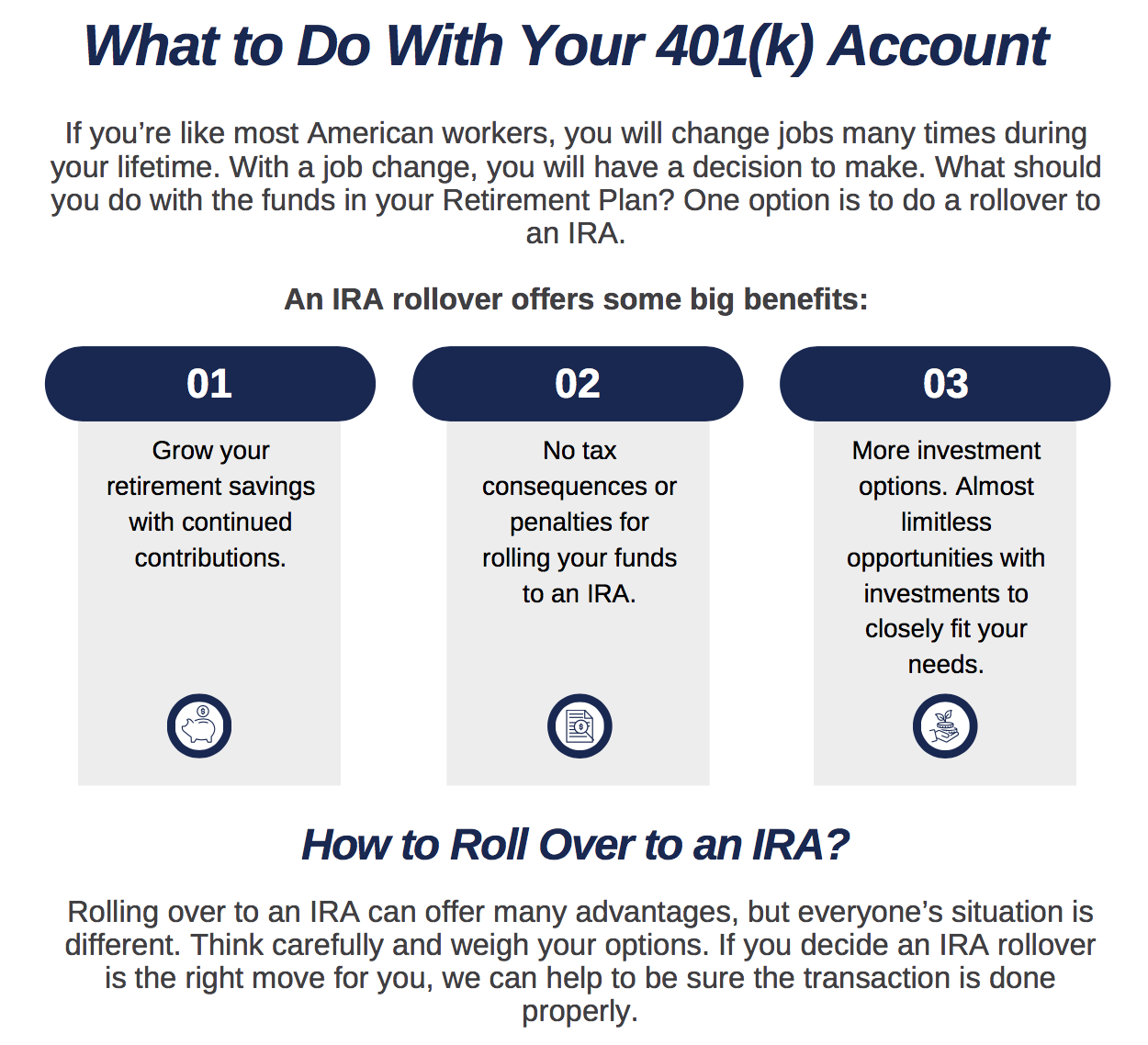 what to do with your 401k account